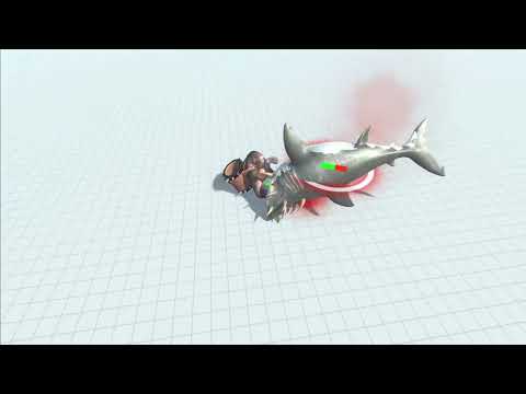 ARBS Goro the giant Vs Mutant Megalodon   Animal Revolt Battle Simulator ARBS #arbs