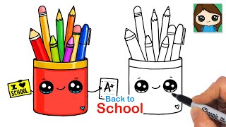 How to Draw School Supplies | I ❤️ School Art