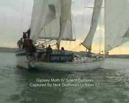 GYPSY MOTH IV Yacht, Solent Racing Collision