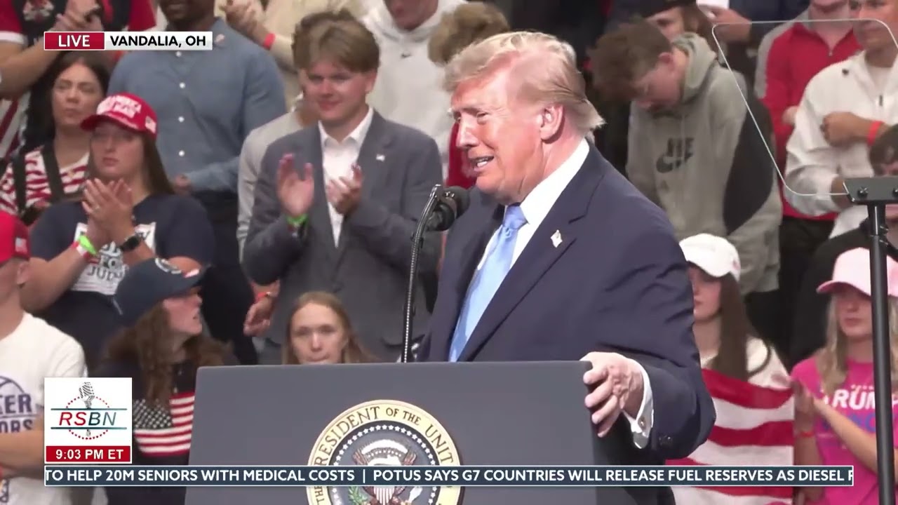 Vivek Ramaswamy & Jon Husted Join President Trump on Stage to Cheers From Ohio Crowd - 10/03/26