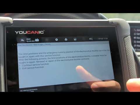 BMW Idle Speed & Throttle Position Sensor Reset Adaptation | 2017 7-Series with YOUCANIC Scanner