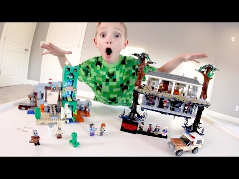 FATHER SON ULTIMATE LEGO BATTLE! / Minecraft VS Stranger Things!