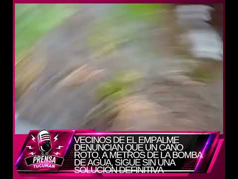 VECINOS DE EL EMPALME DENUNCIAN QUE UN CAÑO ROTO A METROS DE LA BOMBA DE AGUA SIGUE SIN UNA SOLUCIÓN