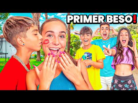 MI HERMANA SE DA SU PRIMER BESO!💋 *lo grabamos todo*