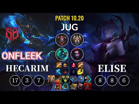 SB OnFleek Hecarim vs Elise Jungle - KR Patch 10.20