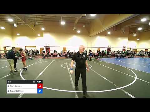 55 Lbs Round Of 16 - Jonathan Gurule, NMU-National Training Center Vs James Gauntlett, California