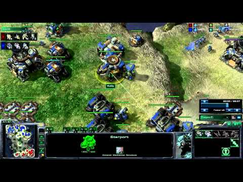 Starcraft 2 - Shockness(P) VS Wubby(T) colossus play