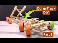 How To Build RC Dump Truck From Cardboard And Popsicle Sticks Part 1 Frame Working System
