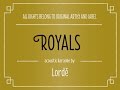 Lorde - Royals (Acoustic Guitar Karaoke Version)