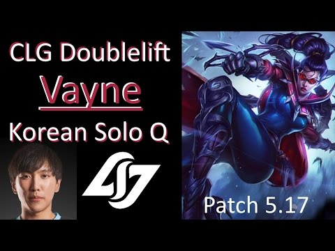 CLG Doublelift - Vayne vs Ashe - Korean Solo Q | Pro LoL Replay