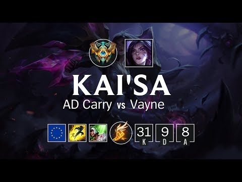 Kai'Sa AD Carry vs Vayne - EUW Challenger Patch 8.11