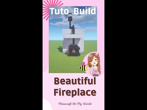Minecraft : How to build a beautiful fireplace | Minecraft Building Tips