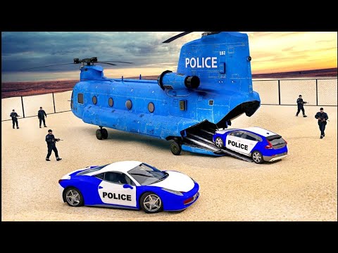 police car transport truck | police transport in cargo plane | Android gameplay
