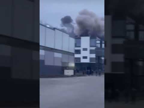 Bombs falling in Uman, Ukraine
