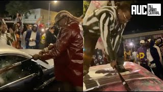 Young Thug &amp; Gunna Destroy His Rolls Royce With Baseball Bats For His Punk Album Release