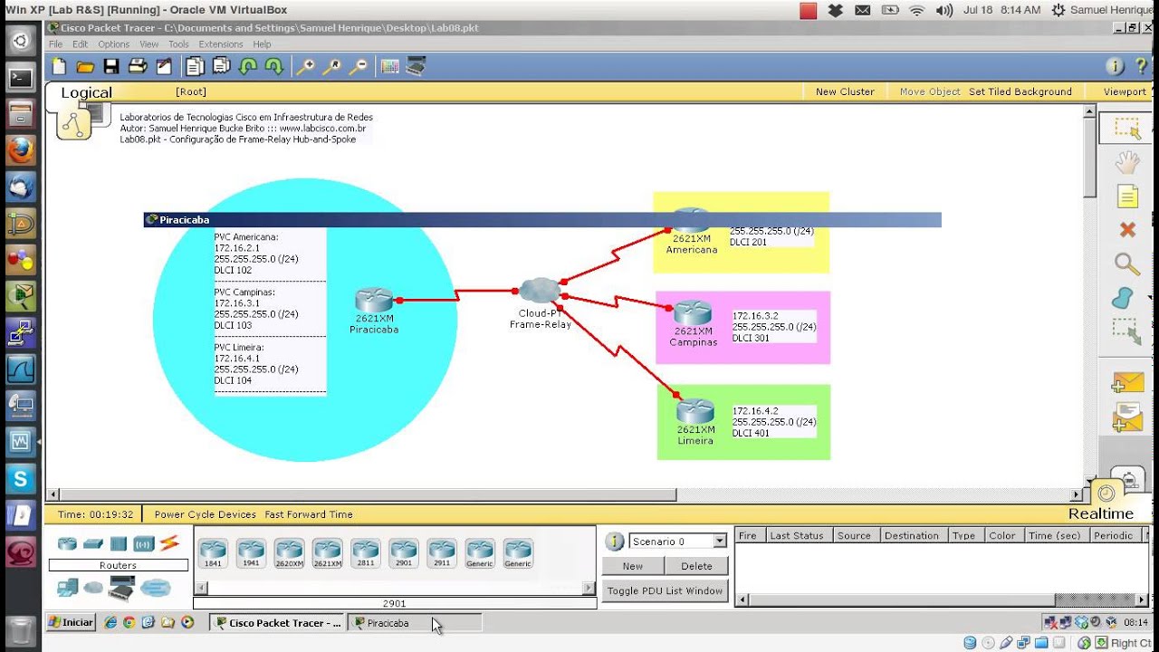 LabCisco: Configuração de Frame-Relay (Hub-and-Spoke)