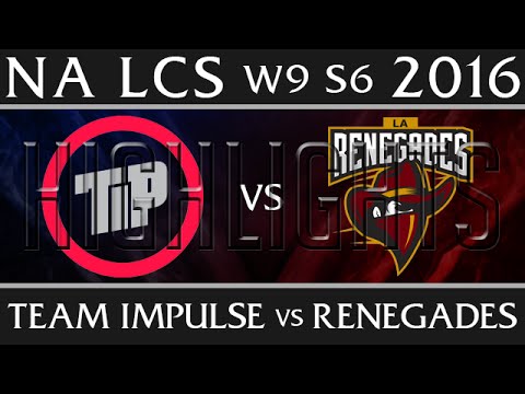 TIP vs REN Highlights | NA LCS Week 9 Day 1 Spring 2016 S6 | Team Impulse vs Renegades