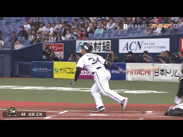 バファローズ・吉田正 悪球打ちHRに2塁打3本!! 4安打3打点の大活躍!!