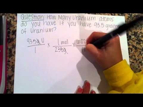 Chemistry: converting grams to atoms