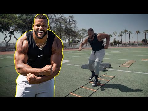 D-Line Drills with Aaron Donald to Improve Footwork & Pass Rush Moves