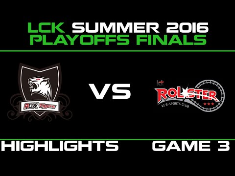 ROX vs KT Game 3 Highlights LCK Champions Summer Playoffs Finals 2016 ROX Tigers vs KT Rolster