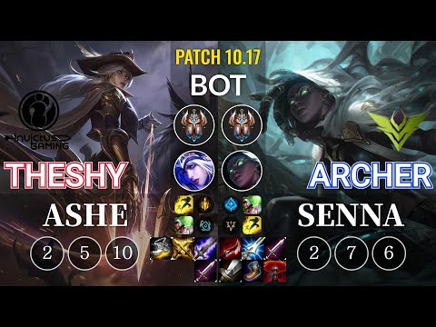 IG TheShy Ashe vs V3 Archer Senna Bot - KR Patch 10.17
