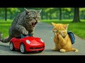 Poor Kitten Was Bullied And His Car Was Taken By The Mean Cat Mama Cat Teaches Him A Lesson