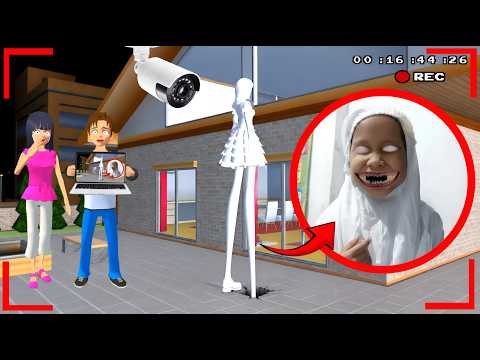 Yuta Mio Panik CCTV Merekam HANTU TITUT KAKI PANJANG Di Belakang Rumah 😱|Sakura School Simulator