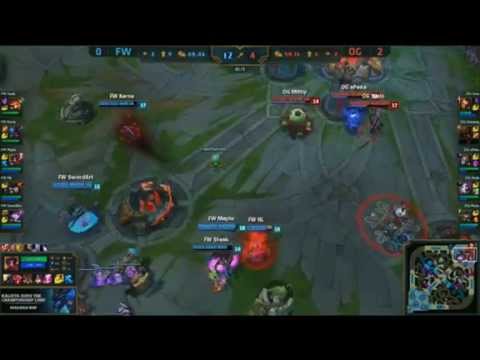 FW VS OG Last Moment of Game 3 Quarterfinals Worlds 2015