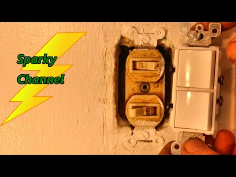 Double Switch Test and Replacement for Bath Fan and Light in a 1960 House