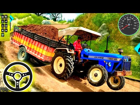 Real Cargo Tractor Trolley Simulator Farming 3d Android- GamePlay