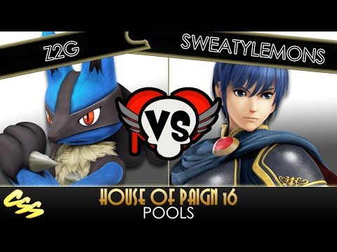[House of Paign 16] Pools: Z2G (Lucario, Cloud) vs. SweatyLemons (Marth)