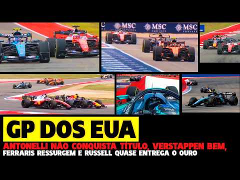🚨GP DOS EUA: ANTONELLI NÃO CONQUISTA TÍTULO, RUSSELL QUASE ENTREGA, VERSTAPPEN NO PÓDIO | FÓRMULA 1