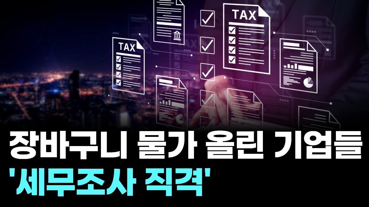 장바구니 물가 올린 기업들 ‘세무조사 직격’