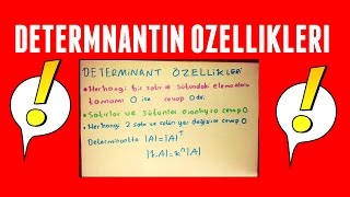 DETERMİNANT  ÖZELLİKLERİ MATEMATİK LYS-YGS/KP