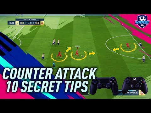 FIFA 19 HOW TO BUILD UNSTOPPABLE COUNTER ATTACKS! 10 SECRET TRICKS TO CREATE DEADLY ATTACKS TUTORIAL