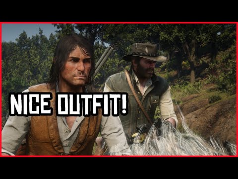 Part of a video titled How To Wear Johns Outfit As Arthur! Red Dead Redemption 2 - YouTube