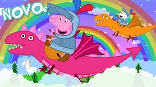 Peppa Pig Português Brasil 🐉 DRAGÕES PERTO DO CALABOUÇO ⛓️ NOVO Contos da Peppa Pig