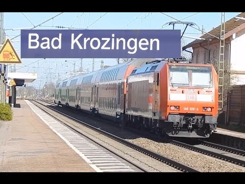Rheintalbahn -  Züge in Bad Krozingen 1/2
