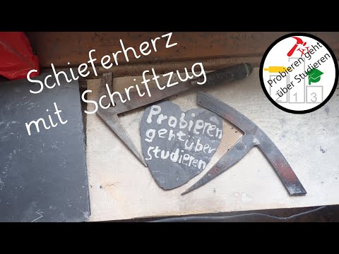 DIY Geschenkidee: Schieferherz 🖤 mit Schriftzug ⛏️