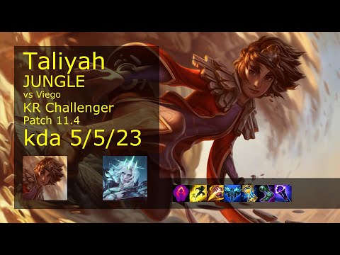 Taliyah Jungle vs Viego - KR Challenger 5/5/23 Patch 11.4 Gameplay // [롤] 탈리야 vs 비에고 정글