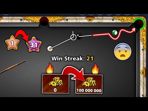 8 Ball Pool - From 0 Coins into 100M Coins in Level 1 - LONDON to BERLIN - 21 Win Streak GamingWithK