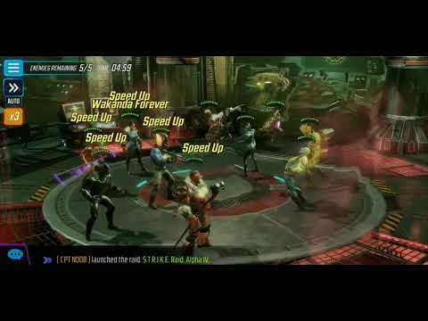 Marvel Strike Force- Wakanda vs Gotg Min combo