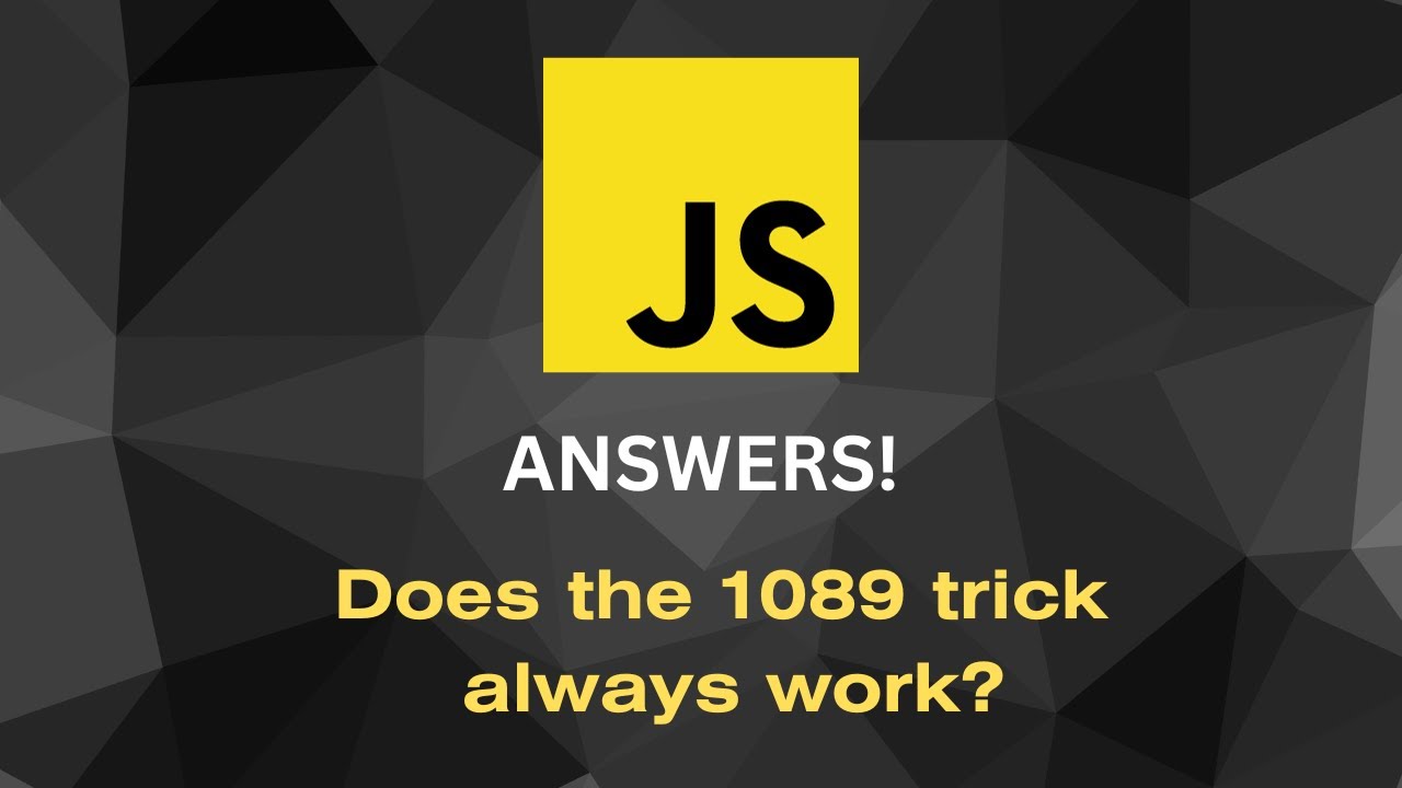 The 1089 trick verified using JavaScript