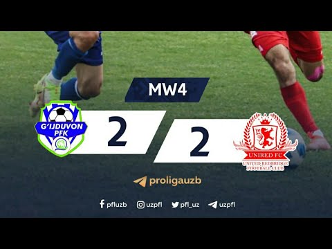 Pro liga. G'IJDUVON - YUNIRED 2:2 #gollar match