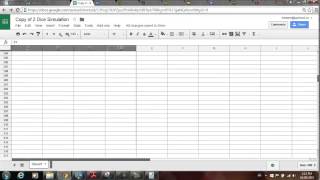 Simulation of rolling dice in Spreadsheet