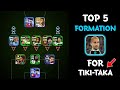 Top 5 The Best Formation For Tiki-Taka 🔥🤩 - efootball 2024