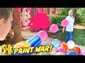 Paint War April Fools Day Battle! SuperHeroKids