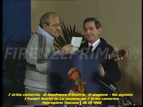 I'Grillo canterino - II stagione. 10a  puntata. I fratelli Aldo e Alberto Bettini. Teleregione. '86