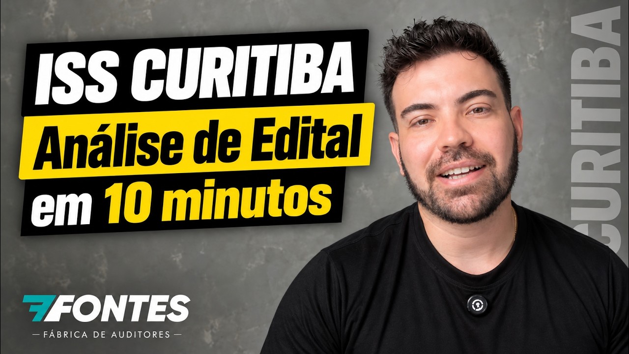 Análise do edital ISS Curitiba 2026 com o Prof. Hudson Magalhães